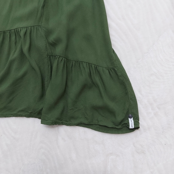 One Teaspoon Synthetic Dinky Teired Tank Dress In Military Green - Picture 11 of 16